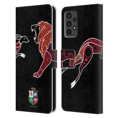 Étui portefeuille British and Irish Lions pour Samsung Galaxy A13 (2022) en cuir Head Case Designs
