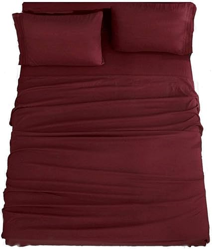 SONORO KATE - Juego de sábanas de microfibra súper suave de 1800 hilos, lujosas sábanas egipcias de 18 de profundidad, para colchón alto, disponible en Yaxa Peru