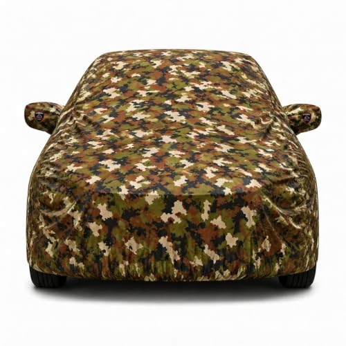 Image of Autofurnish Aero Series Car Cover for Toyota Land Cruiser 2023 (100% Waterproof, Triple Stitched, Bottom Elastic,Secure Buckle Strap,Precision-Fit & Breathable Fabric, Car Body Cover) Colour: Green