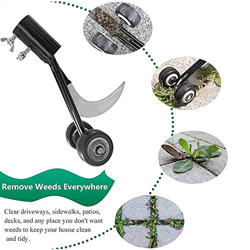 Weed Puller Tool with Wheels, Stand Up Weeding Tools for Garden Patio Backyard Lawn Sidewalk Driveways Weeds (1)