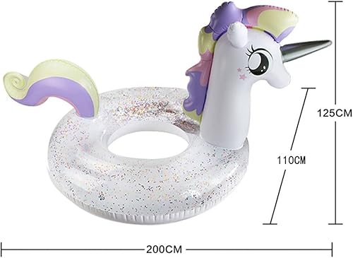 Miniatura 6 de Flotadores de piscina para niños pequeños, balsa inflable con asa, flotadores de playa para nadar en el agua, suministros de fiesta, anillo de