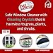 Full Crystal Window Cleaning Kit- 4 oz Glass Cleaner and Bottle with 27ft Reach will clean up to 20 Windows- Scrub Free, Rinse Free Glass Cleaner Spray Removes Dirt, Grime and Water Deposits