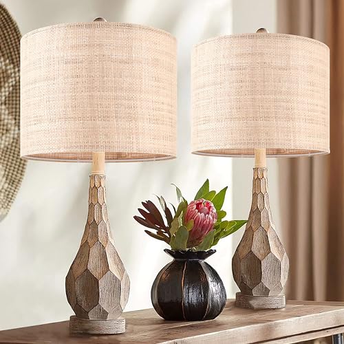 Go&So G9-6-1-2 Set Of 2 Medium Drum Lampshade Woven Lampshades 13 Inch Top X 13 Inch Bottom X 10 Inch High(Spider),Farmhouse Lampshades thumb #6