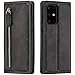 Produktbild CHENDX Fall Für Samsung Galaxy S20 Ultra, Multifunktionshalter Geldbörsenfall, multifunktionale Reißverschluss Geldbörse Leder Brieftasche (Color : Black)