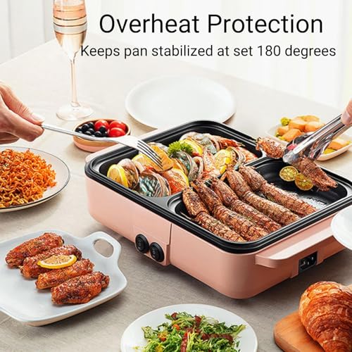Topyond 1200W Hot Pot Elektrisch und BBQ Grill, Elektrische HotPot – Bild 5