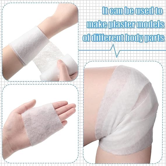 24 rotoli di imbottitura in ghisa, 10,2 cm x 2,7 m, confezione singola, rotolo di cotone con cerotto morbido, bianco