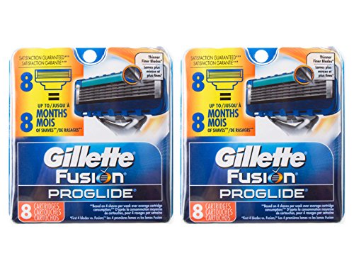 Gillette Fusion ProGlide Manual Razor Replacement Cartridge-16 Count ( 2 Packs of 8)