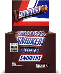 Chocolate Snickers Original - Display com 20 unidades de 45g