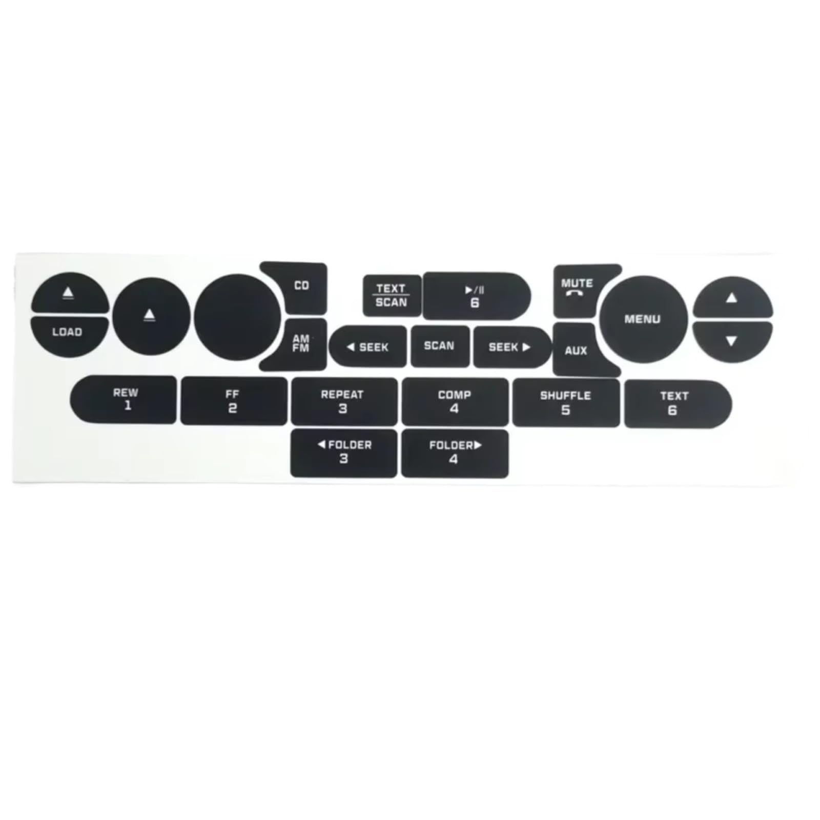 Car Button Stick Compatible with for Mustang 2005 2006 2007 2008 2009 Accessorie Dash Radio Control Button Worn Peeling Repair Kit Decals Stickers