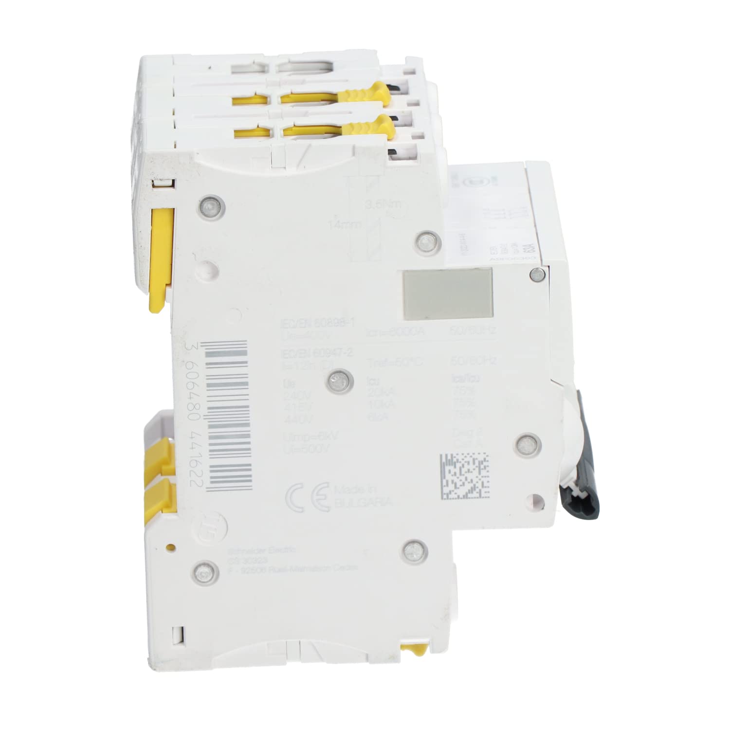 Schneider A9F05363 Disjoncteur iC60N 3P 63A Caractéristique D
