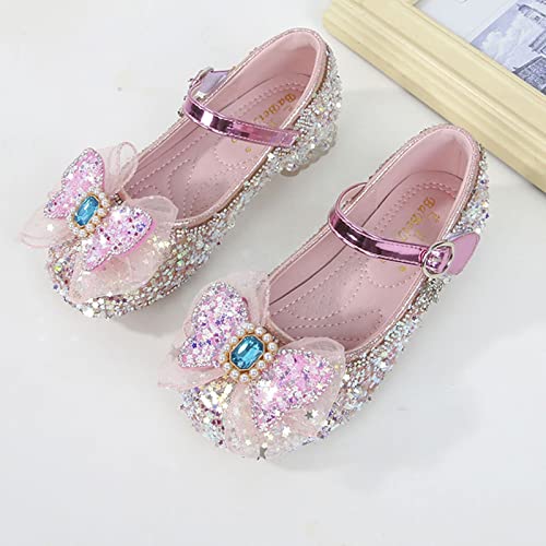 Fashion Autumn Shoes for Little Girls Casual Pearl Diamond Decoration Thick Sole Round Toe Buckle Dress Shoes3