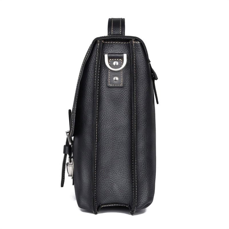 JSEIAJB Vintage Casual Leather Briefcase Business Men's Bag Handbag Shoulder Bag Computer Bag3