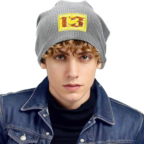 Bonnet en maille avec design graphique minimaliste à chiffres - 4