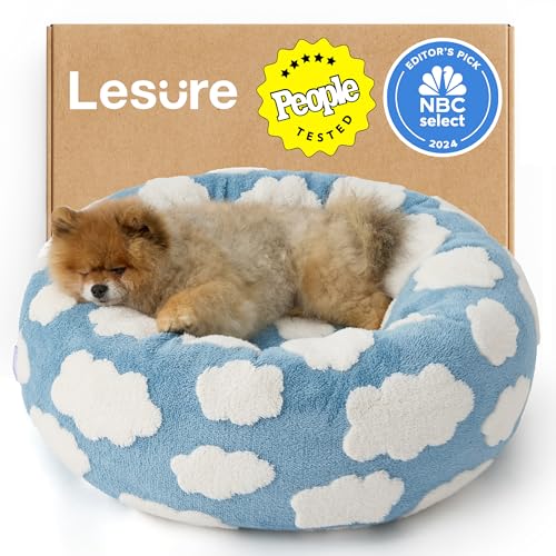 LE SURE Shown on TV Donut Dog Beds for Small Dogs - Calming Cat Sofa as Bed Gift for Indoor Cats...