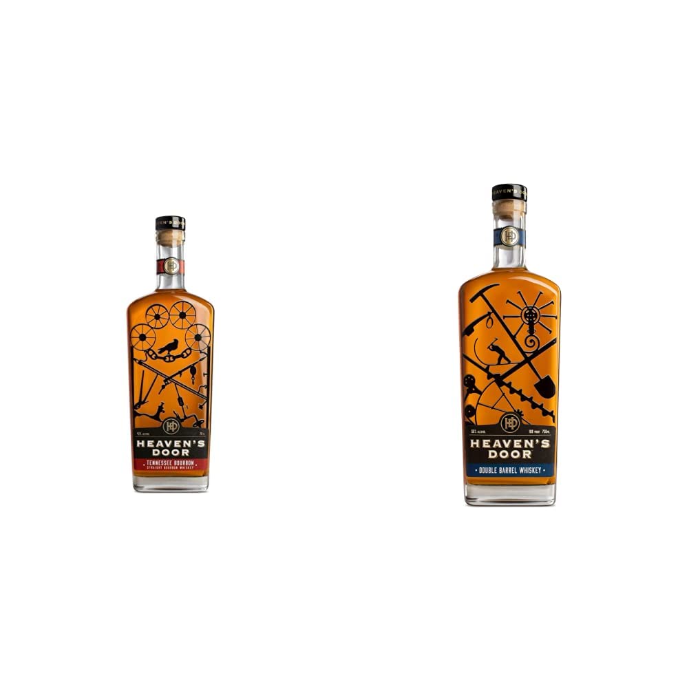 HEAVENS DOORTennessee Straight Bourbon, Developed in Partnership with Bob Dylan, 42 Percent 70 cl & Double Barrel, Developed in Partnership with Bob Dylan, 50 Percent 70 cl