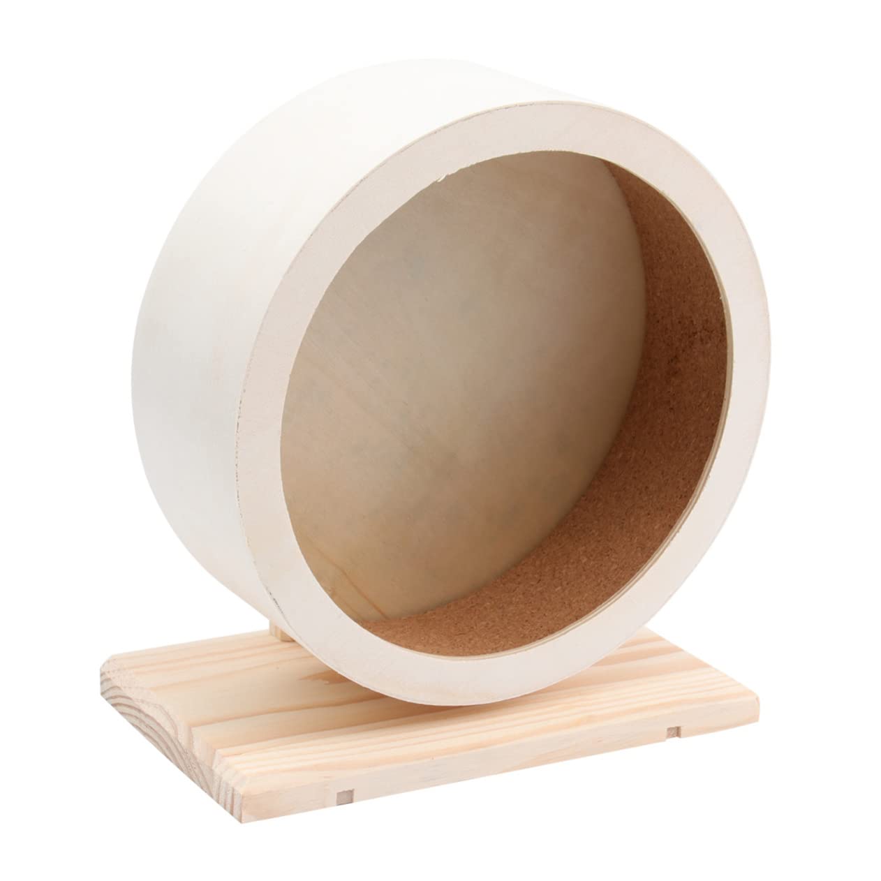 WOONEKY Solid Wood Exercise Wheel for Hamsters Gerbils Hedgehogs Pet Exercise Toy