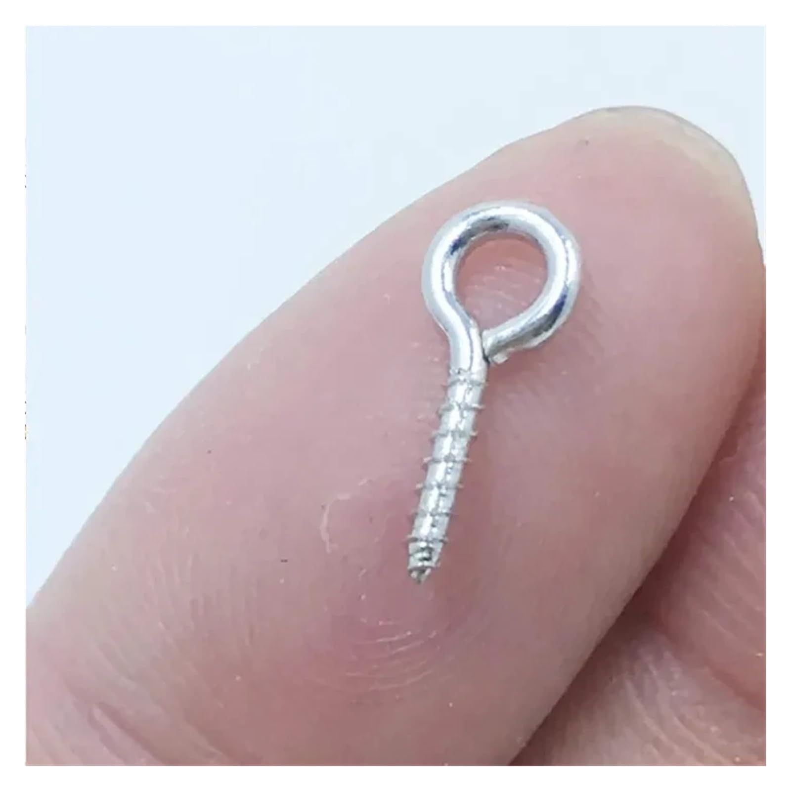 Wkręcane haczyki 300 szt. Oczka gwintowane zatrzaski ze stali nierdzewnej haczyki półprodukty do biżuterii do robienia majsterkowania(Gold,8mm)