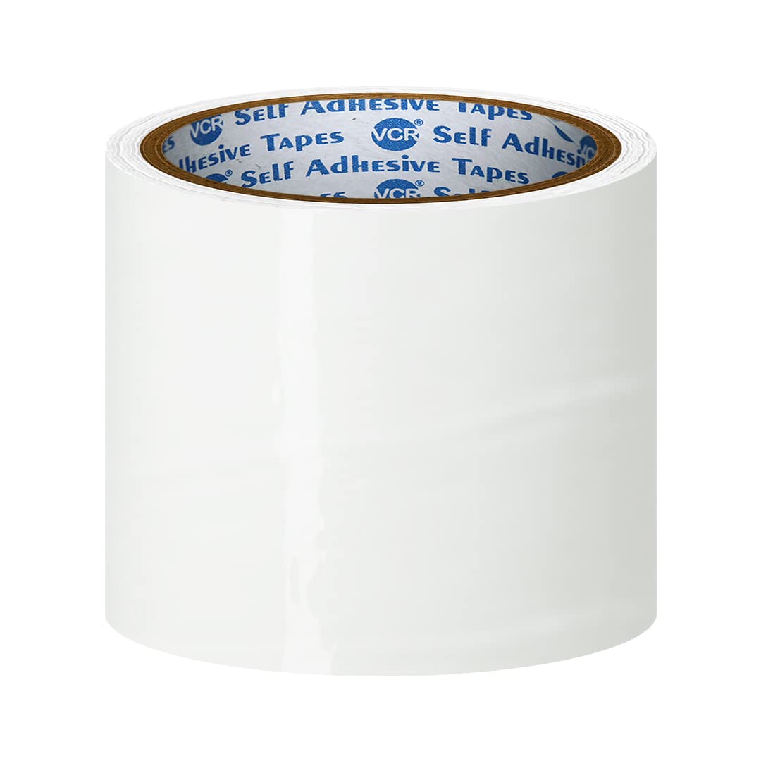 VCR White Color Tape - Milky - 50 Meters in Length - 96mm / 4" Width - 36 Rolls Per Pack - BOPP Self Adhesive Tape for Arts and Craft use, Box Packing, Office and Home use (B08CL3QS6V) Amazon Price History, Amazon Price Tracker