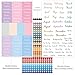 Obujopal 1917 Pcs Date Dot Stickers for Daily Planner Calendar Bullet Journal Notebook, Monthly Weekly Headings, Dates, Icons, 1/5 inch Dots, 9 Sheets
