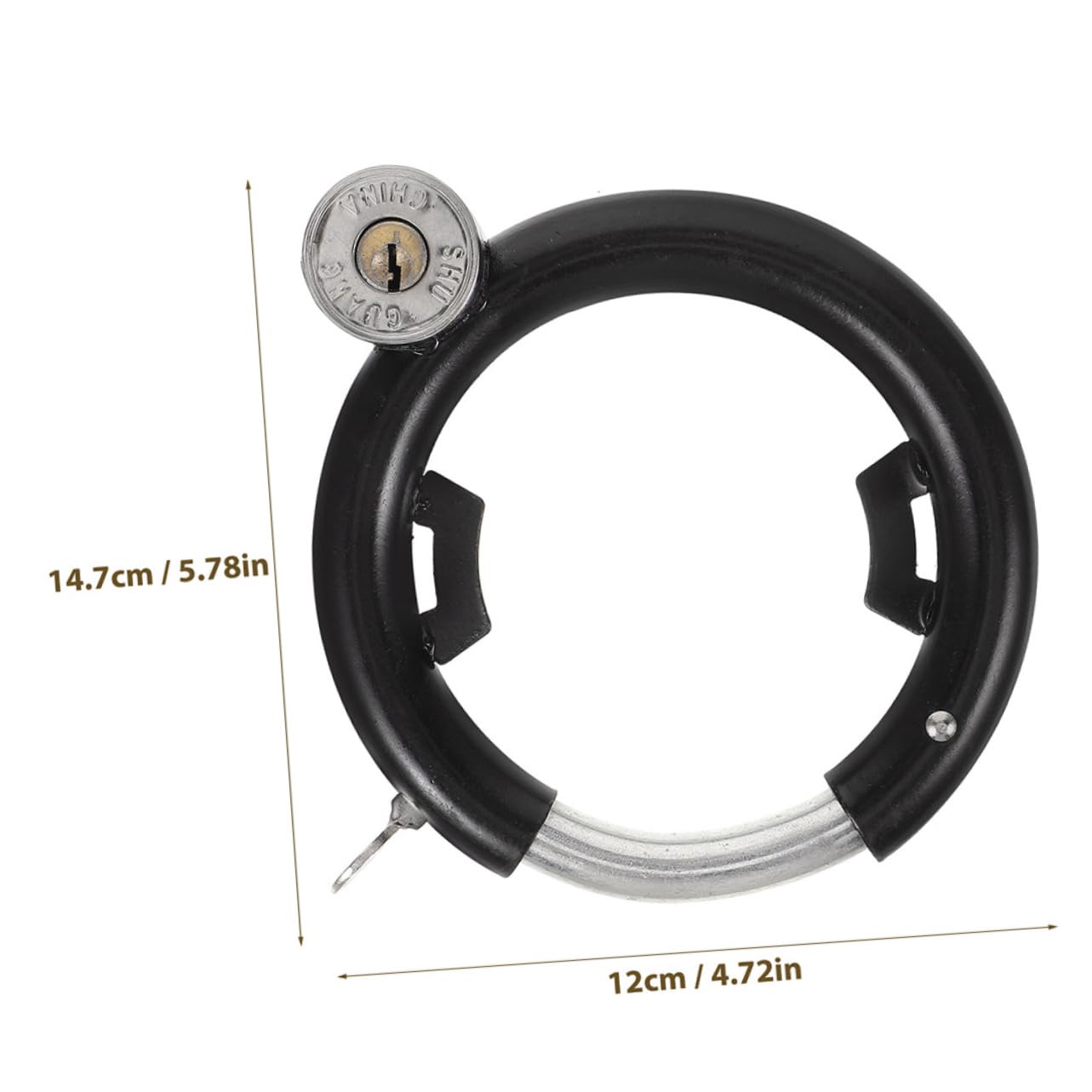 Lucchetto Bici Antifurto Cerchio, 3 Set, Acciaio Inox Nero | Mountain Bike e Scooter, Resistente All'usura e Antigraffio, Chiusura Portatile