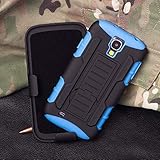 Cocomii Robot Belt Clip Holster Galaxy S4 Active Case, Slim Thin Matte Kickstand Swivel Belt Clip Holster Reinforced Drop Protection Bumper Cover Compatible with Samsung Galaxy S4 Active (Blue)
