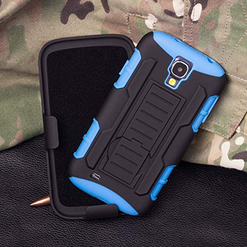 Cocomii Robot Belt Clip Holster Galaxy S4 Active Case, Slim Thin Matte Kickstand Swivel Belt Clip Holster Reinforced Drop Protection Bumper Cover Compatible with Samsung Galaxy S4 Active (Blue)