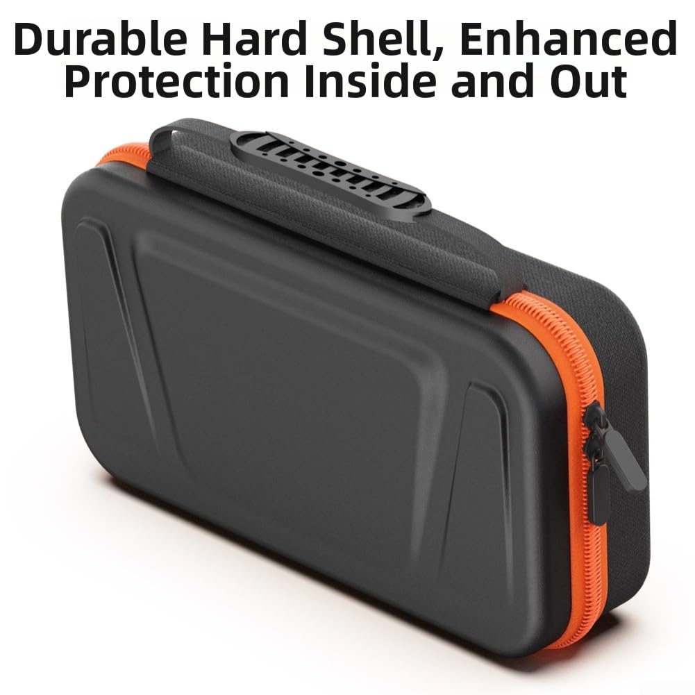 Custodia da viaggio portatile per Nintendo Switch con batteria integrata da 10000 mAh e spazio per carte di gioco, compatta per un facile trasporto