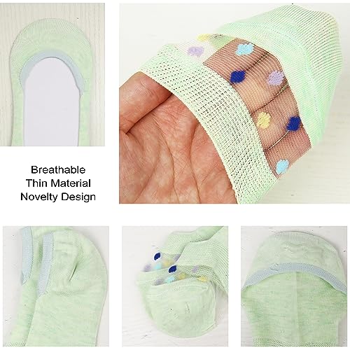 Image of Benefeet Sox Sheer No Show Socks for Women Girls Lace Mesh Low Cut Liner Socks Ultra Thin Nylon Invisible No See Footies Sock