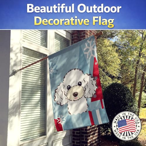 Drapeau Caniche Blanc résistant aux intempéries pour façade et jardin - 4