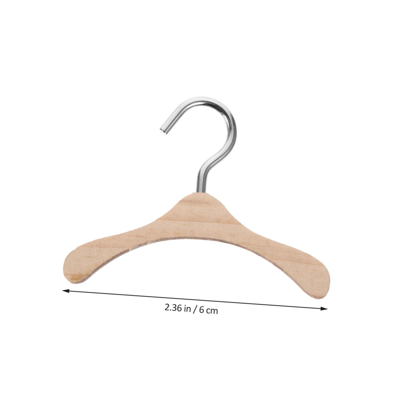 JOINPAYA 10Pcs Wooden Clothes Hangers Mini Doll Hanger Organizer for Bjd Dolls Dollhouse Accessories and Doll Wardrobe Display - Image 2
