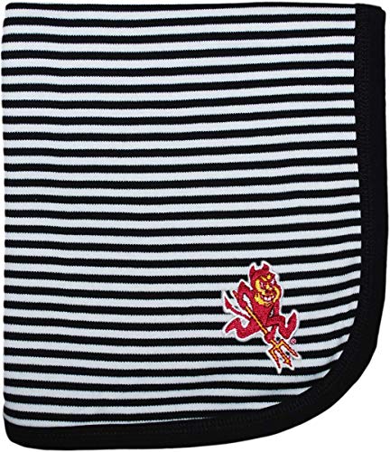 Image of Creative Knitwear Arizona State Sparky the Sun Devil Striped Baby and Toddler Blanket