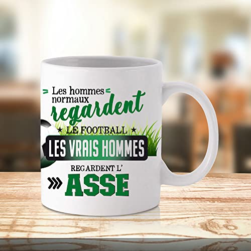 Mug Foot ASSE Personnalisé Prénom - Tasse AS St Etienne - Fan Des