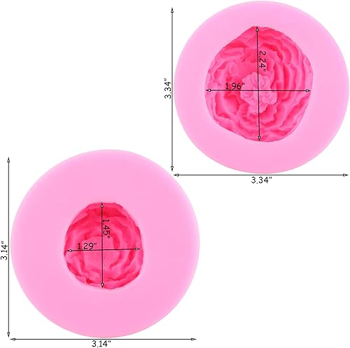 Miniatura 4 de ZiXiang Moldes de silicona para jabón de flores 3D, molde de silicona para fondant, molde de resina para decoración de pasteles, pasta de goma de