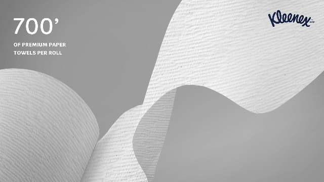 Image of Kimberly Clark Professional Hard Roll Paper Towels (25637) with Premium Absorbency Pockets, White, for Dispenser (Blue-Core), 700' /Roll, 6 Rolls /Case, 4,200' /Case