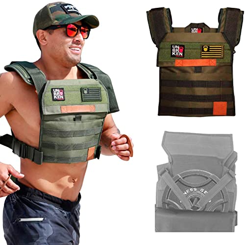 Adjustable Weighted Vest, WOD CrossFit, Weight Plates Carrier for Strength ...