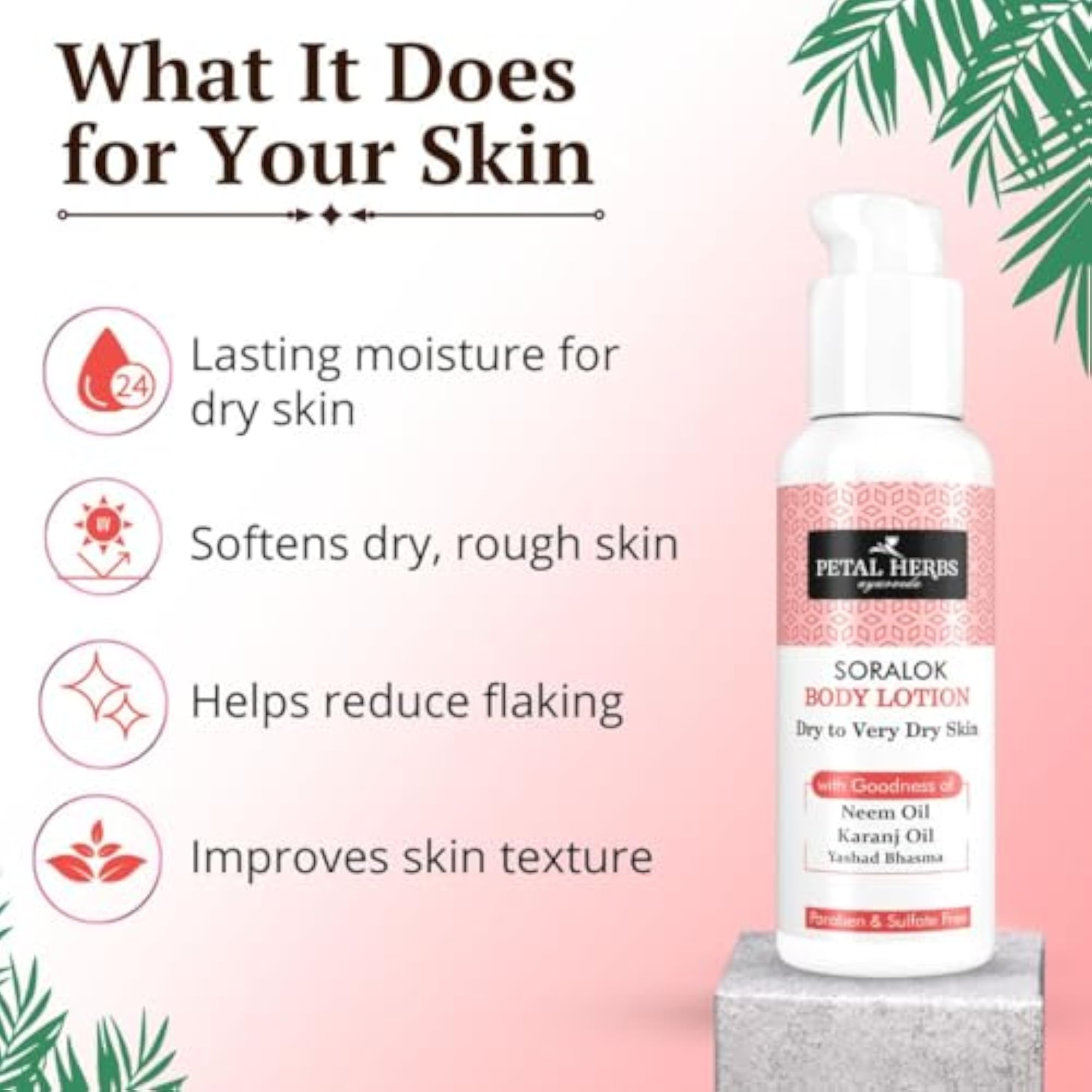 SORALOK Body Lotion for Dry Rough Flaky Skin