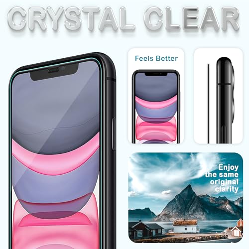 Image of ArmourPro Military Grade Gorilla Tempered Glass Compatible for iPhone 11 and iPhone XR with Edge-to-Edge Protector Coverage, Cable Protector and Easy Installation kit (6.1 Inch)