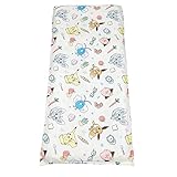 MORIPiLO ポケモン 敷き布団カバー シングル (ピカチュウ ウールー 柔らかピーチスキン) ジュニアサイズ 子供用 イエロー 90x190cm グッズ 可愛い pokemon ポケットモンスター キャラクター まくらのモリシタ