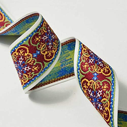 2" Vintage Jacquard Braid Ribbon Trim by Yard naLAE-127