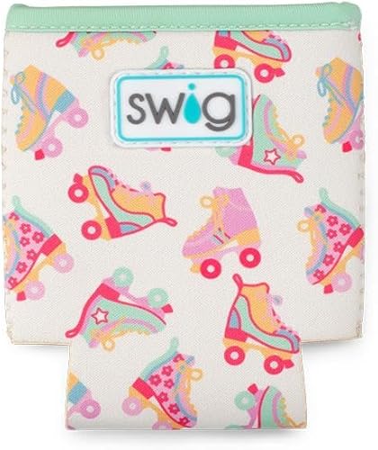 Miniatura 179 de Swig Life Skinny Can Coolie, soporte delgado de 12 onzas, enfriador de neopreno aislado con bolsillo, fundas para botellas de cerveza altas, All