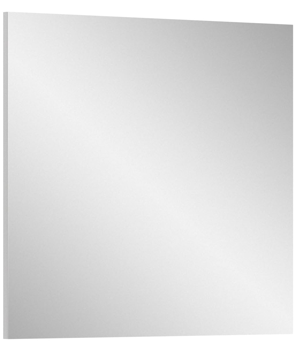 Miroir mural décoratif xonox.home Solero rectangulaire 80x73 cm, cadre blanc brillant mince 2cm