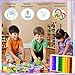 TANEMUDO 120 Pcs Acrylic Gem Cubes Blocks Translucent Colors Rainbow Building Cubes with Wooden Storage Box for Sensory Training Stacking Toys Educational Crystal School Birthday Gift (10 Colors)