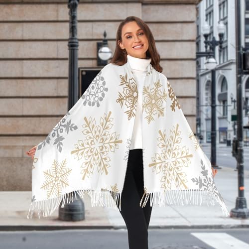 Wedding Pashmina Shawls Soft Scarf for Womens Gift Classic Warm Snowflake Cashmere Feel Wraps for Evening Dresses Wedding Lightweight3