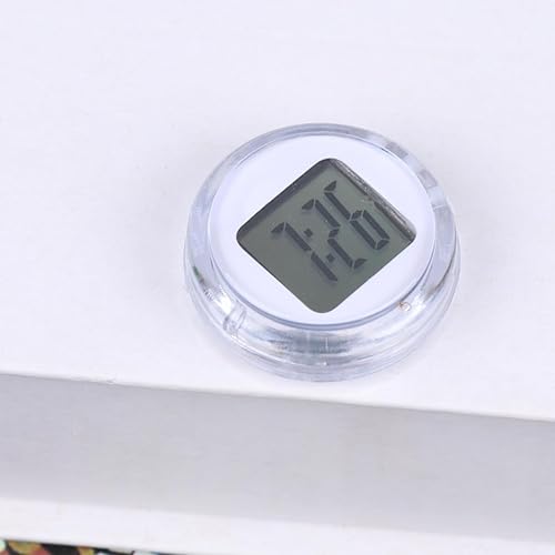 Miniatura 8 de VICASKY Mini reloj de motocicleta, manillar de motocicleta, reloj digital para tablero de instrumentos impermeable, reloj adhesivo para montaje en