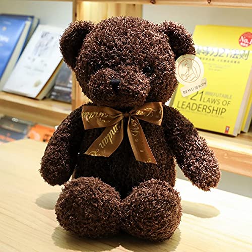 Teddy Bears, Soft Plush Stuffed Animal Wearing tie,Miguel,Coffee Large