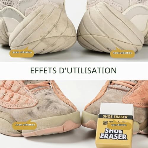 Nettoyer le Caoutchouc Magique, Éponge pour Effacer, Brosse à Chaussures Suède et Crêpe, Caoutchouc Abrasif pour Nettoyer Chaussures – vue 4