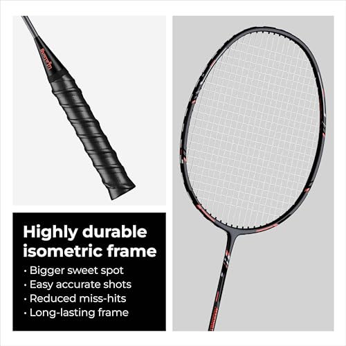 Image of Lifelong Badminton Racket Set of 2 with Shuttlecock & Badminton Bag | Aluminium Frame, Fiberglass Shaft Badminton Racquet, Jointless Design | Beginner Badminton Racket Combo for Family