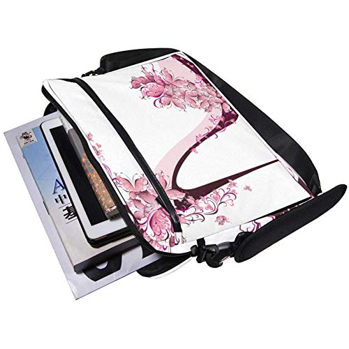 Maletín portátil 15 pulgadas rosa con estampado floral elegante 5