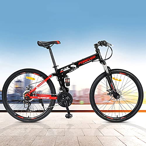 Gymqian Kinderfahrrad Faltendes Fahrrad, 26-Zoll-Fahrrad, Leichte Sportfahrrad, Ultra-Licht-Geschwindigkeit, 2 Farben Fahrrad,Rot – Bild 3