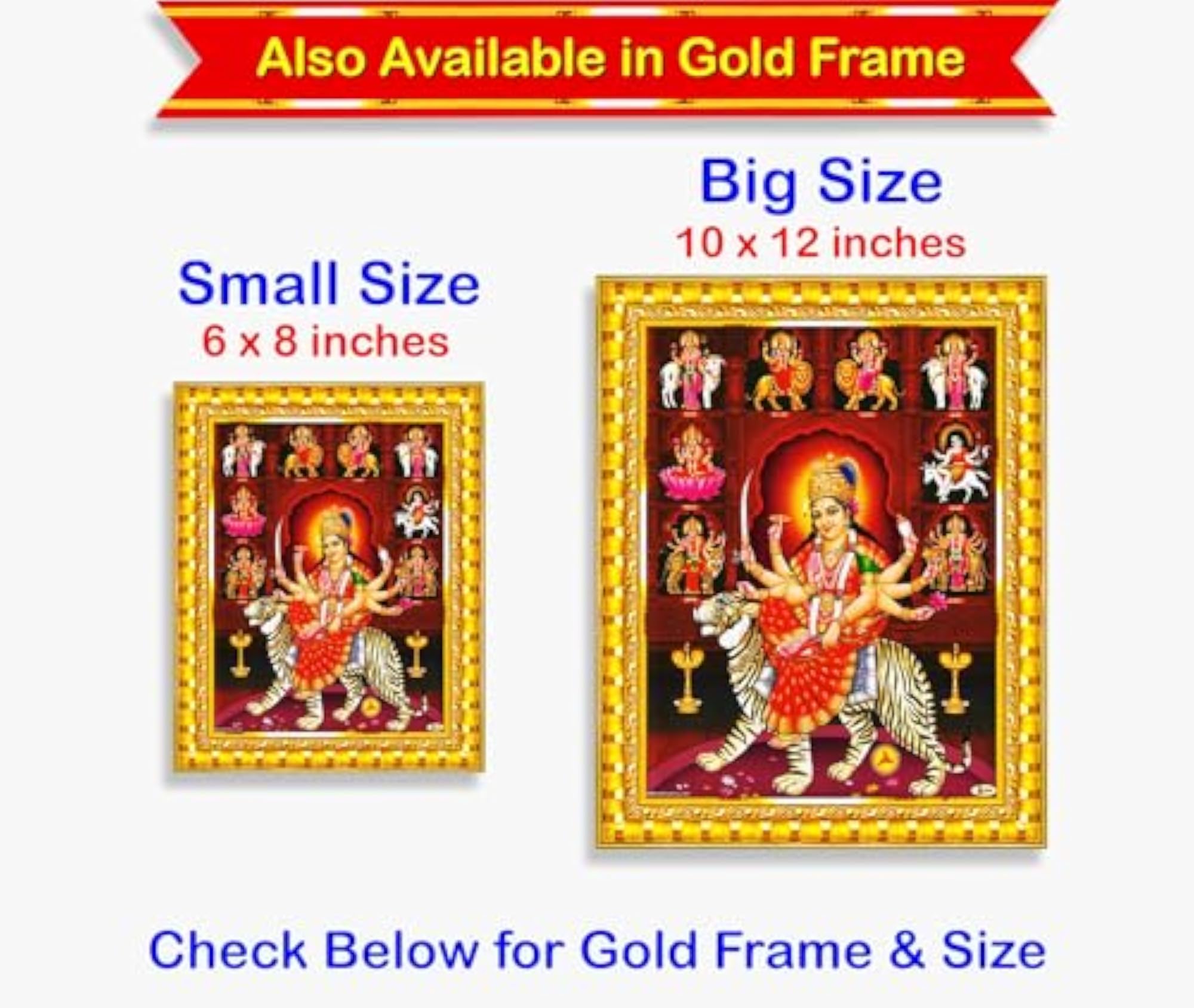 Durga Maa Wall Painting Framed Home Decor